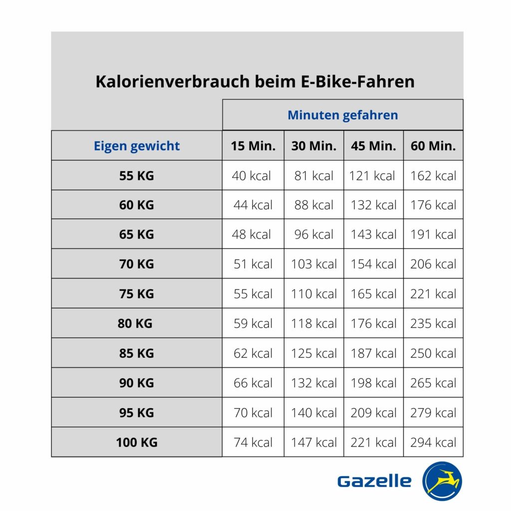 Kalorienverbrauch ebike